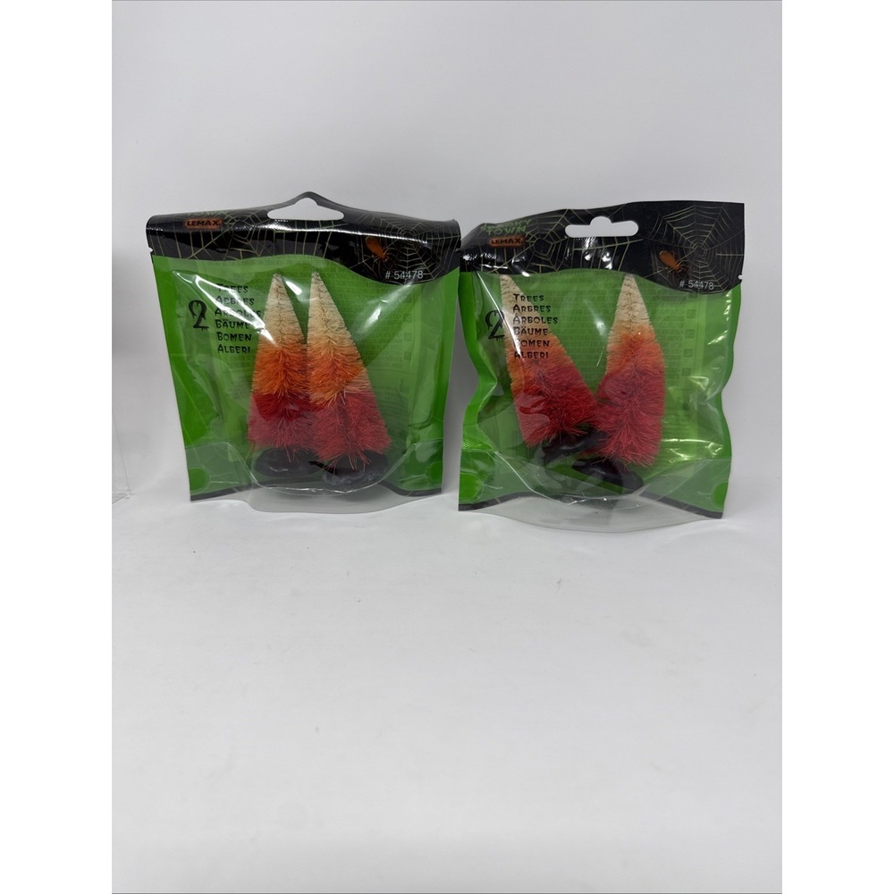 Lemax Spooky Town Autumn Sunrise Tree small 2 Sets Of 2 54478 Released 2022